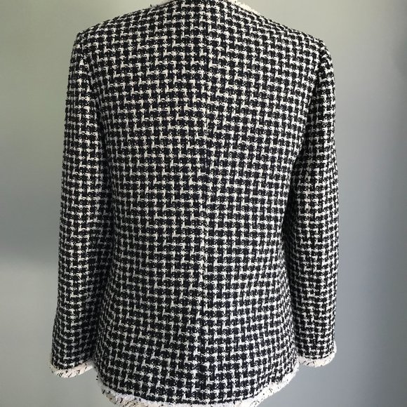 Rebecca Taylor Graphic Tweed Plaid Jacket NWOT - Picture 2 of 8